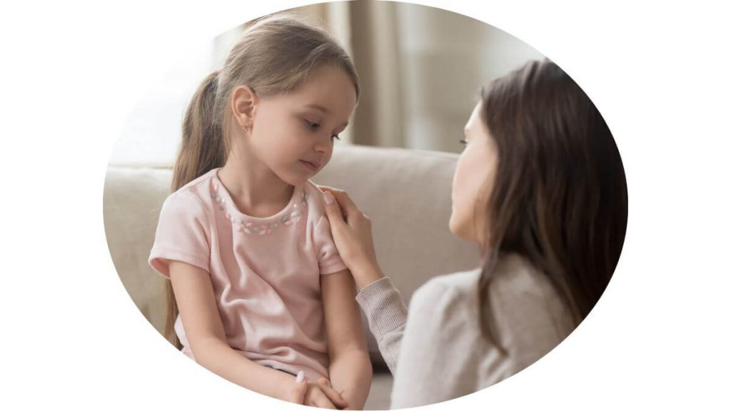 an image of a mother talking her daughter with open communication
